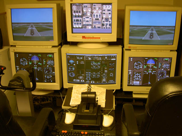 Vintage simulator cockpit